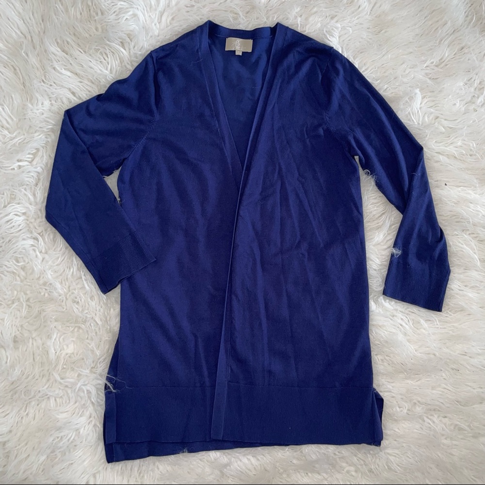Navy wrap cardigan